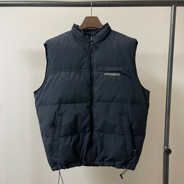 (XL) 90s 아베크롬비 덕다운 리버시블 패딩 베스트