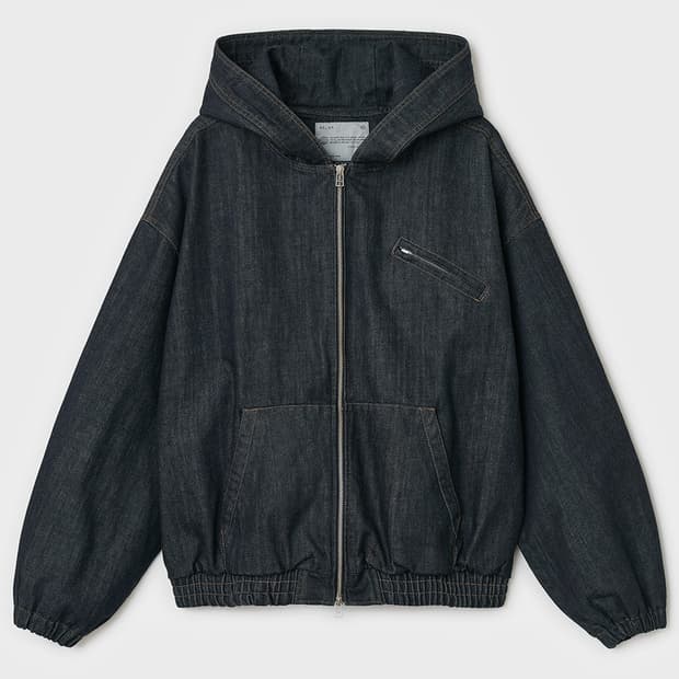 벨리에 가르송 데님 후디 점퍼 로우 인디고 05사이즈