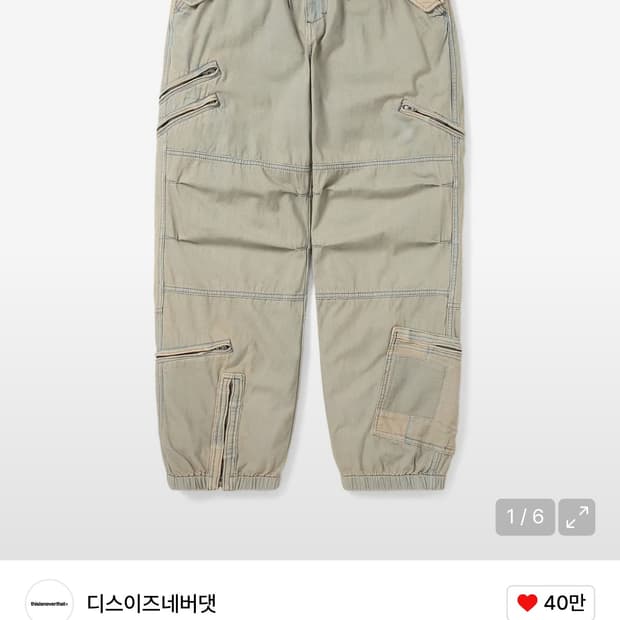 디스이즈네버댓 Crazy Multi Zip Pant-Tint 카고팬츠