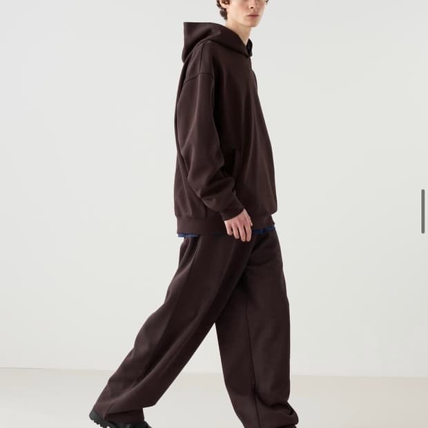 [L] 유니클로 C 스웻팬츠 다크 브라운