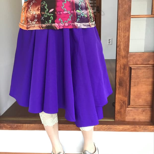 vintage purple flare skirt