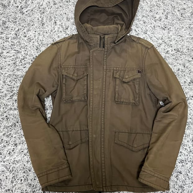 hooded military field jacket