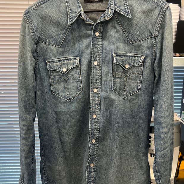 (M) RRL 더블알엘 웨스턴 셔츠 중청