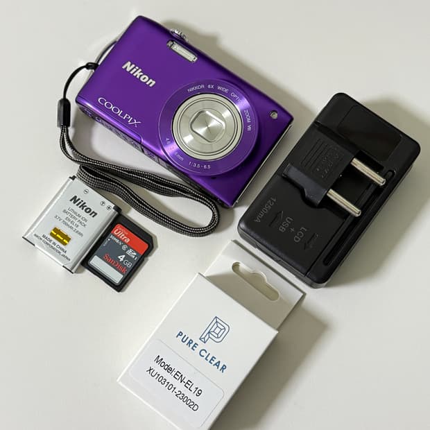 에스파 픽) 니콘 쿨픽스 S3300 빈티지 디카 디지털카메라 퍼플