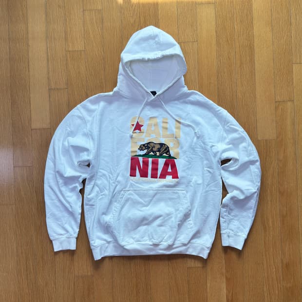 CALIFORNIA 그리즐리 프린트 후드티셔츠 XL