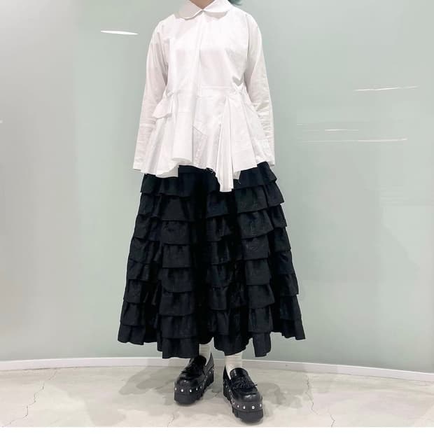 23aw 타오 꼼데가르송 양면 프릴 블라우스 m