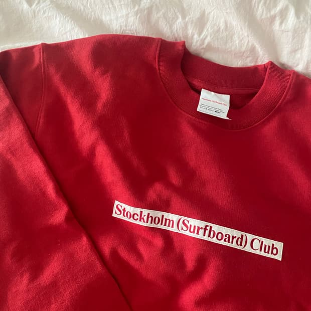red sweatshirt