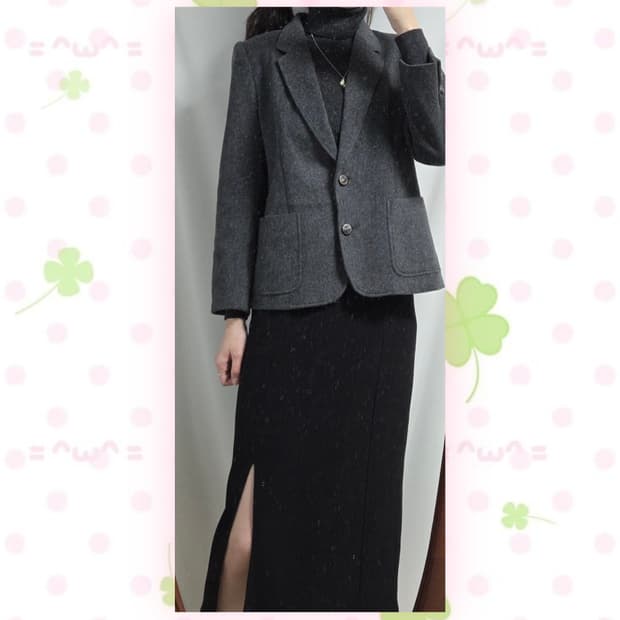 그레이 울 자켓