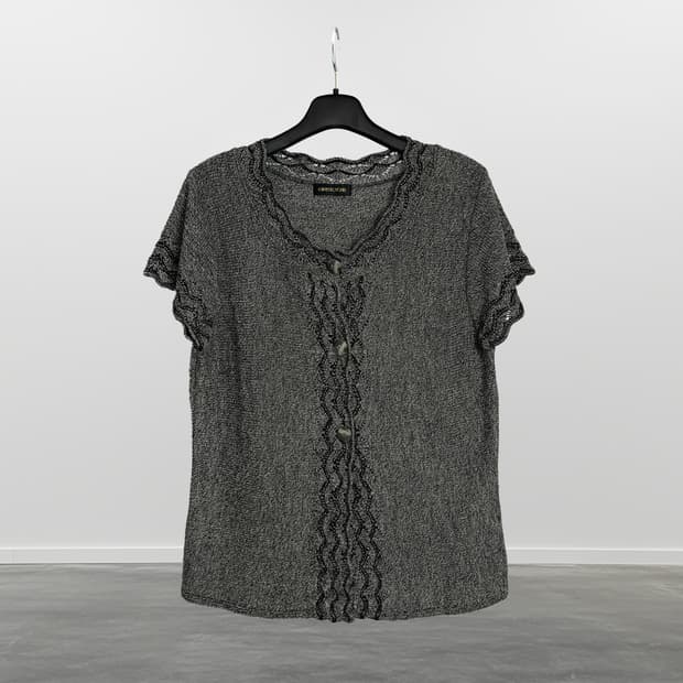 ARRONE 반팔 니트 가디건