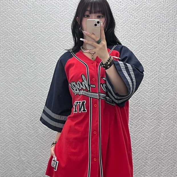 칼 카니 올드스쿨 레트로 패치워크 야구 반팔티 XL C11390