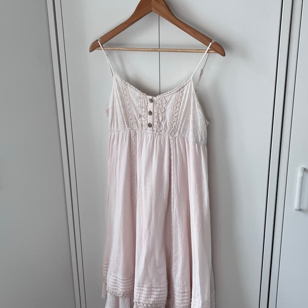 Vintage 펀칭 레이어드 나시 원피스