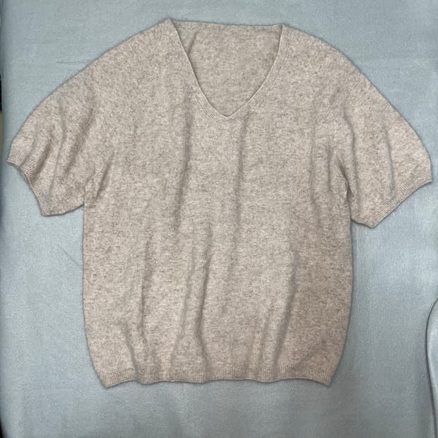 오트밀 베이지 캐시미어 니트