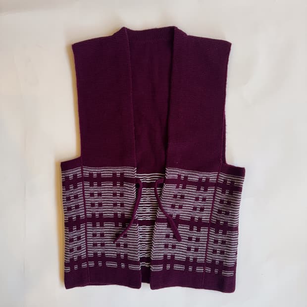 Purple Fair Isle Knit Vest