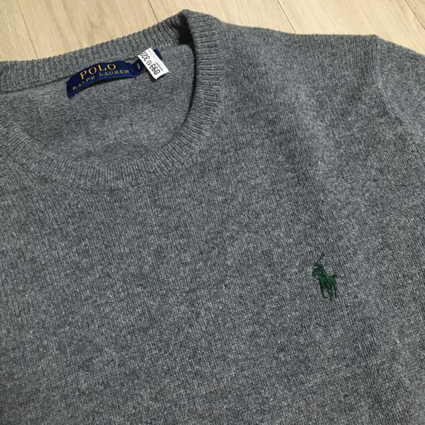 폴로 랄프로렌 울 100 그레이 니트(s)