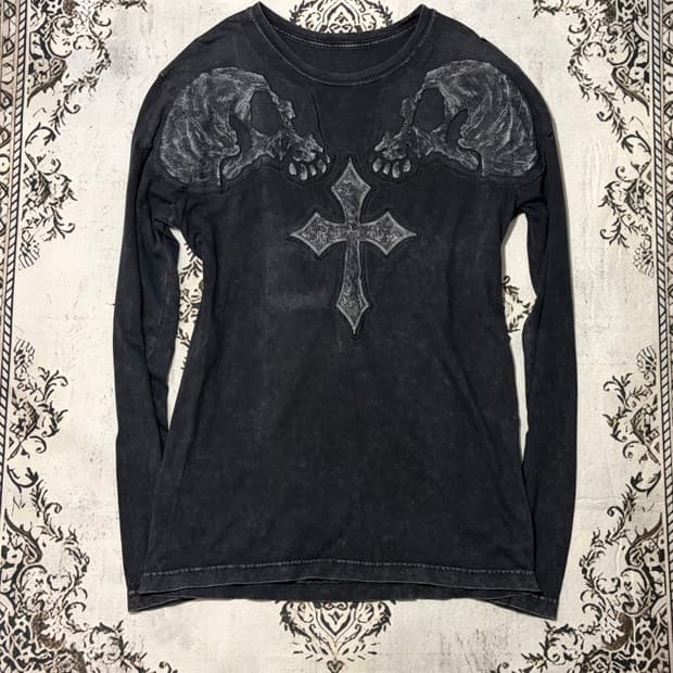 Buckroo Y2K cross skull long sleeve