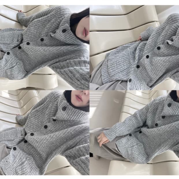 High neck cardigan 새상품