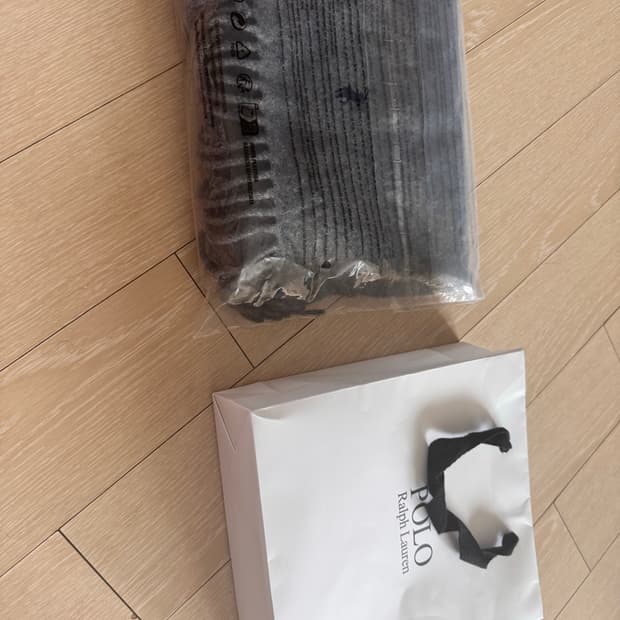 폴로랄프로렌 리사이클 그레이 울 머플러