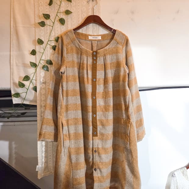 스트라이프 패턴 원피스