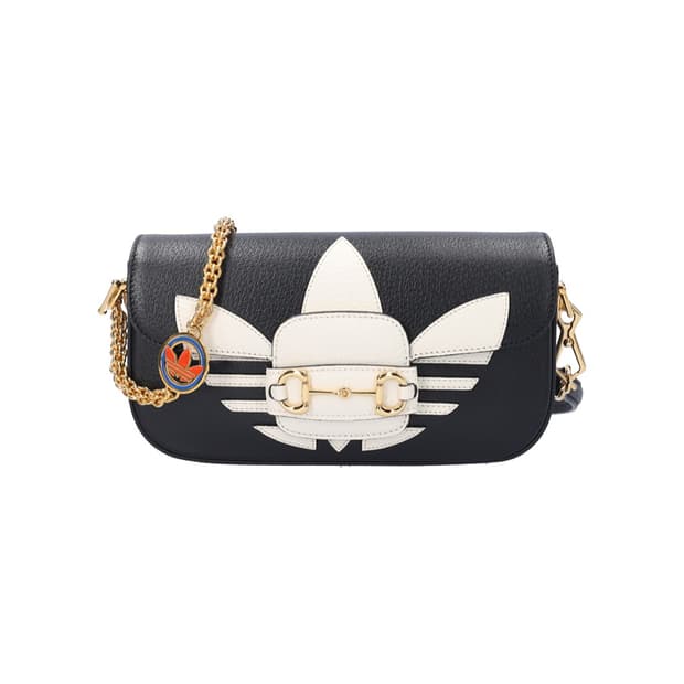 구찌 x 아디다스 722009 1955 스몰 홀스빗 숄더백 블랙