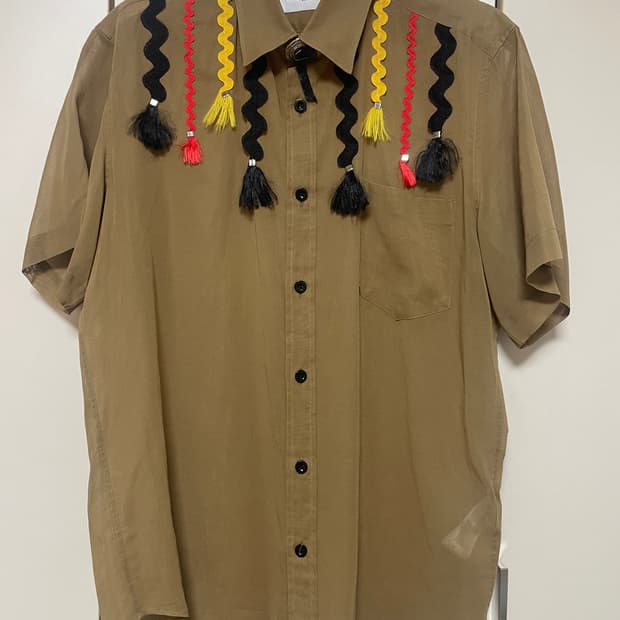 Toga 토가 비릴리스 웨스턴 태슬 장식 반팔 셔츠 46