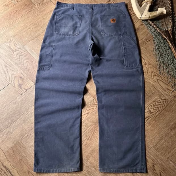 칼하트 싱글니팬츠 패트롤블루 36 덩가리핏
