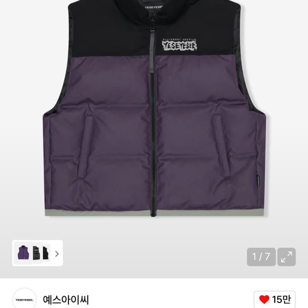 예쓰아이씨 패딩 베스트