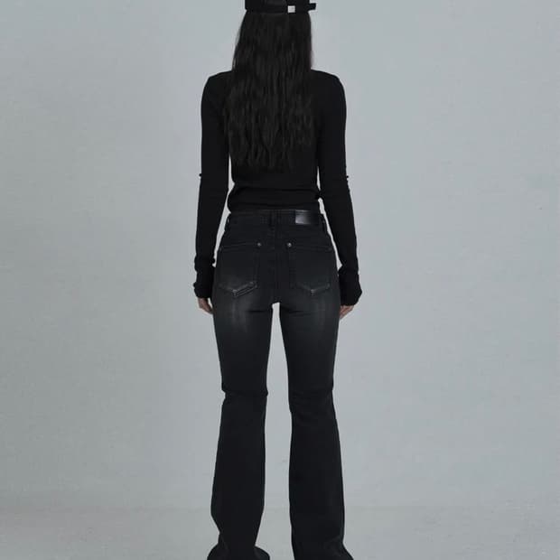 오도어 빈티지 로우진 블랙 1사이즈