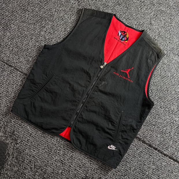 90s 나이키 에어조던 점프맨 빅로고 리버시블 베스트 3962