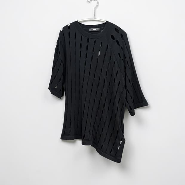 Diesel Distressed Openwork Knit Top