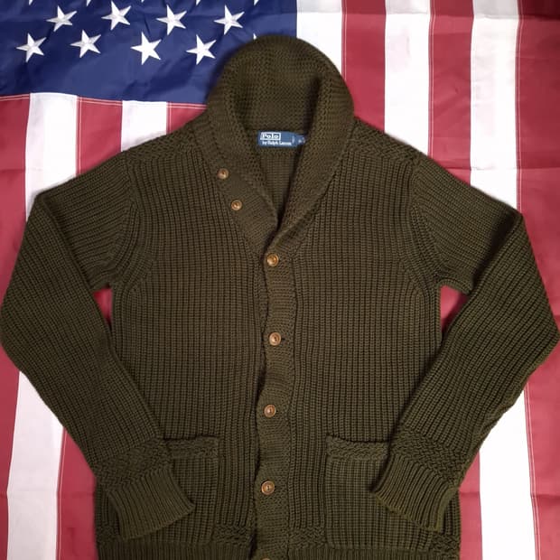 특A 오리지날 랄프로렌폴로 숄카라 가디건