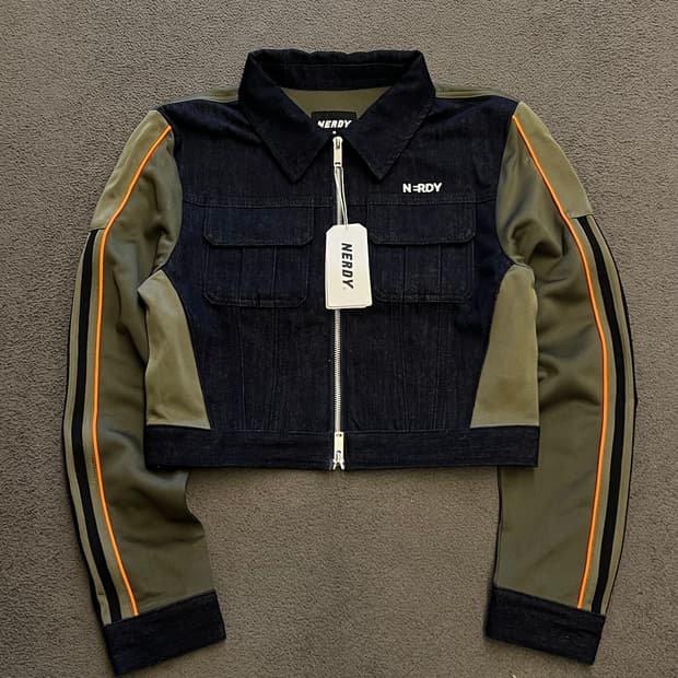 널디 크롭 데님 져지 자켓 새상품 처분 