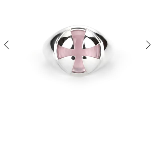 Keemsy Peaky cross ring (round) - pink
