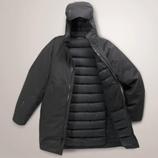 아크테릭스 랄레 다운 파카 롱패딩 블랙 L사이즈