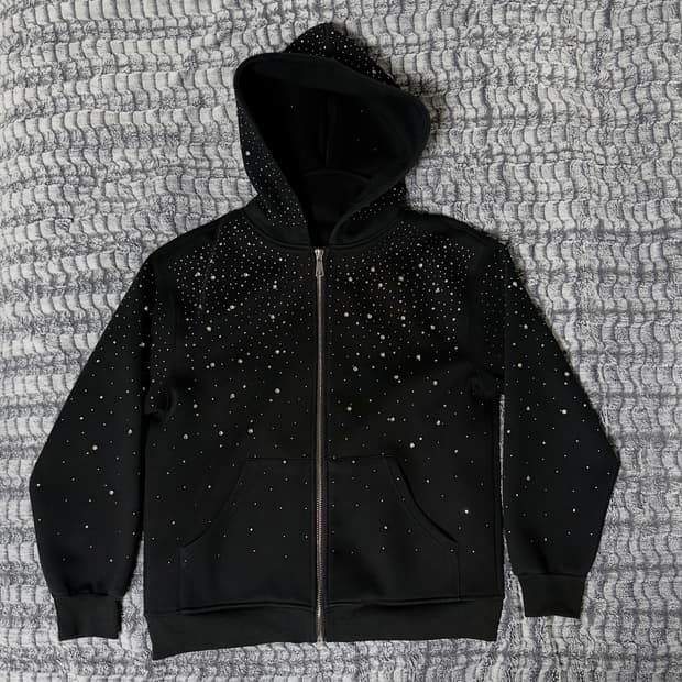 VYBES(해외브랜드) 라인스톤 갤럭시 후드집업