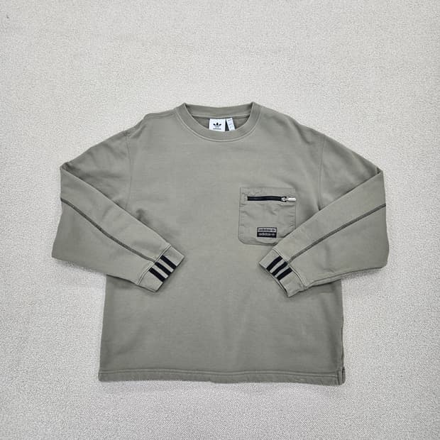 [L] 아디다스 포켓 라운드 긴팔 티셔츠 1209J1