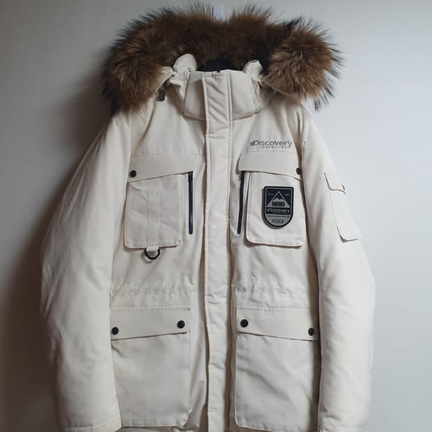 택포 디스커버리 패딩 구스다운 밀포드 라쿤퍼 110