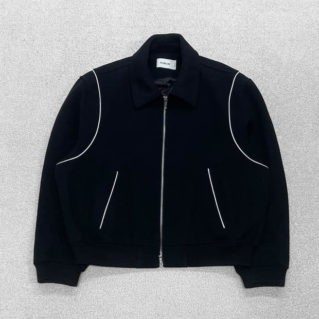키뮤어 Kiimuir 투웨이 울 바시티 자켓 블랙