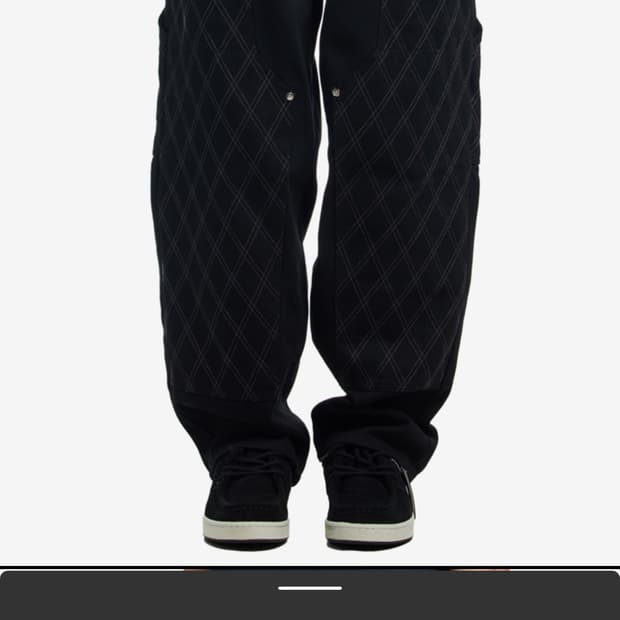 스타팀 크로스 스티치 더블니 블랙 32