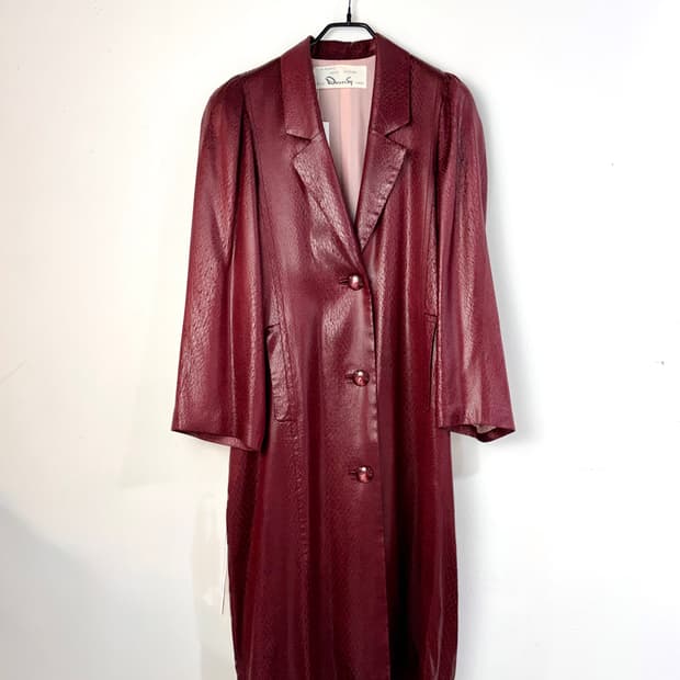 90s DressSy 파이톤 퍼프 코트