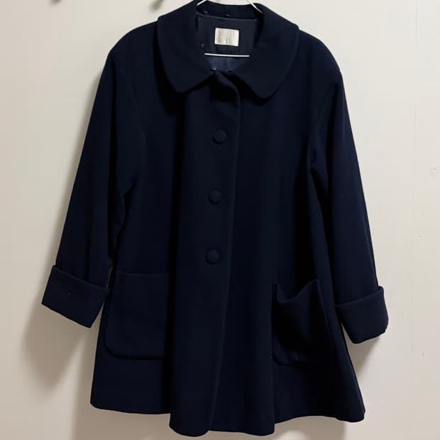 네이비 하프코트