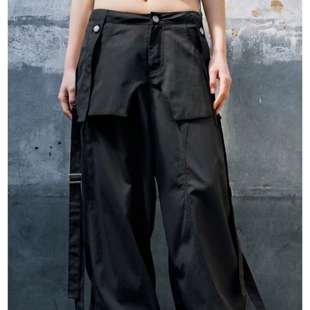Yeel SKIRT LAYERED WIDE PANTS BLACK S