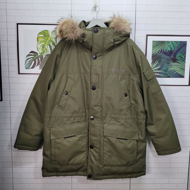 디스커버리 익스페디션 마젤란 카기색 오리털 패딩 자켓 110사이즈