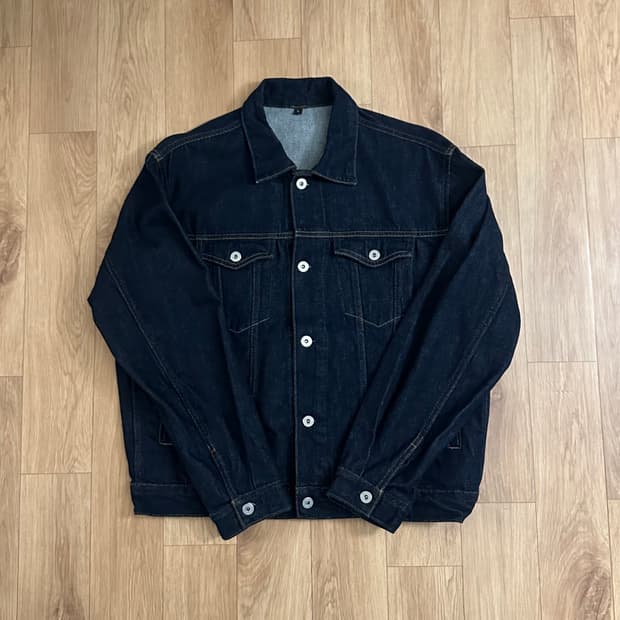 무인양품 케이폭 데님 자켓 블루 L