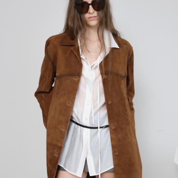 런던플랏 나파 스웨이드 고트 자켓 미사용품