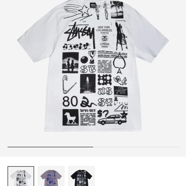 스투시 사라 티셔츠 화이트 m Stussy Sara T-Shirt 