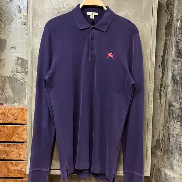 버버리 카라 긴팔 퍼플 M  #csz2008
