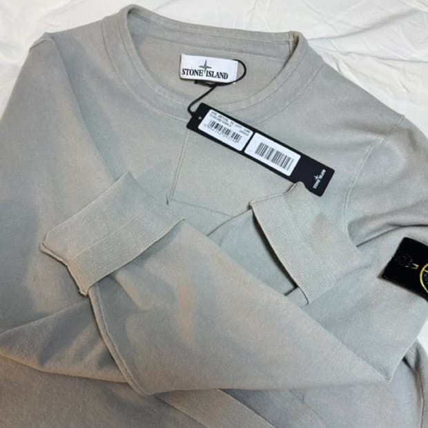 [풀구성,새상품급] 스톤아일랜드 베이지 니트