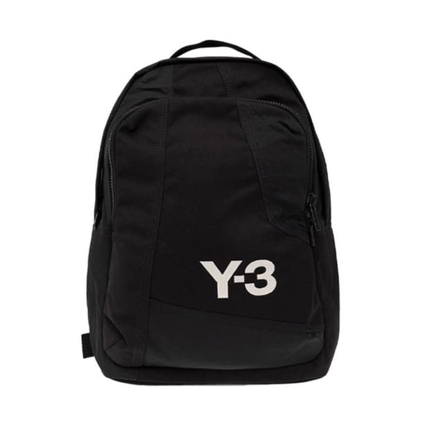 Y-3 로고 자수 블랙 백팩
