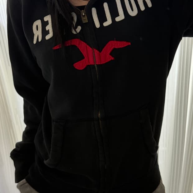 홀리스터 블랙 후드집업 M