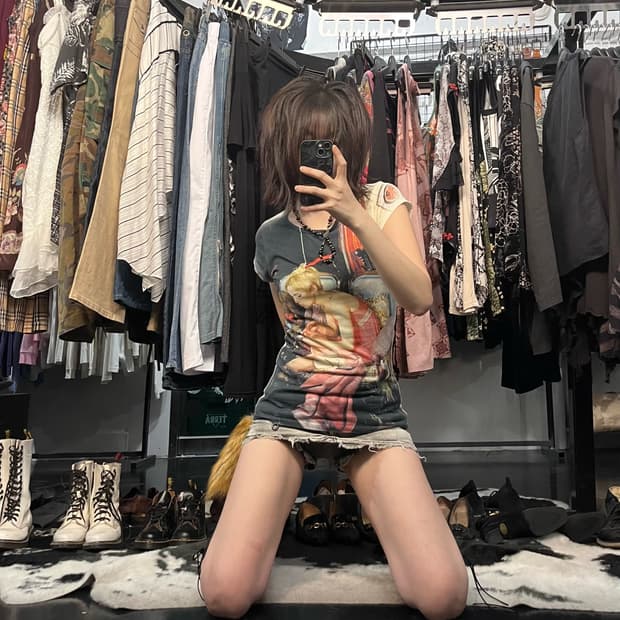 08‘s 앤디워홀 히스테릭 글래머 슬림핏 반팔